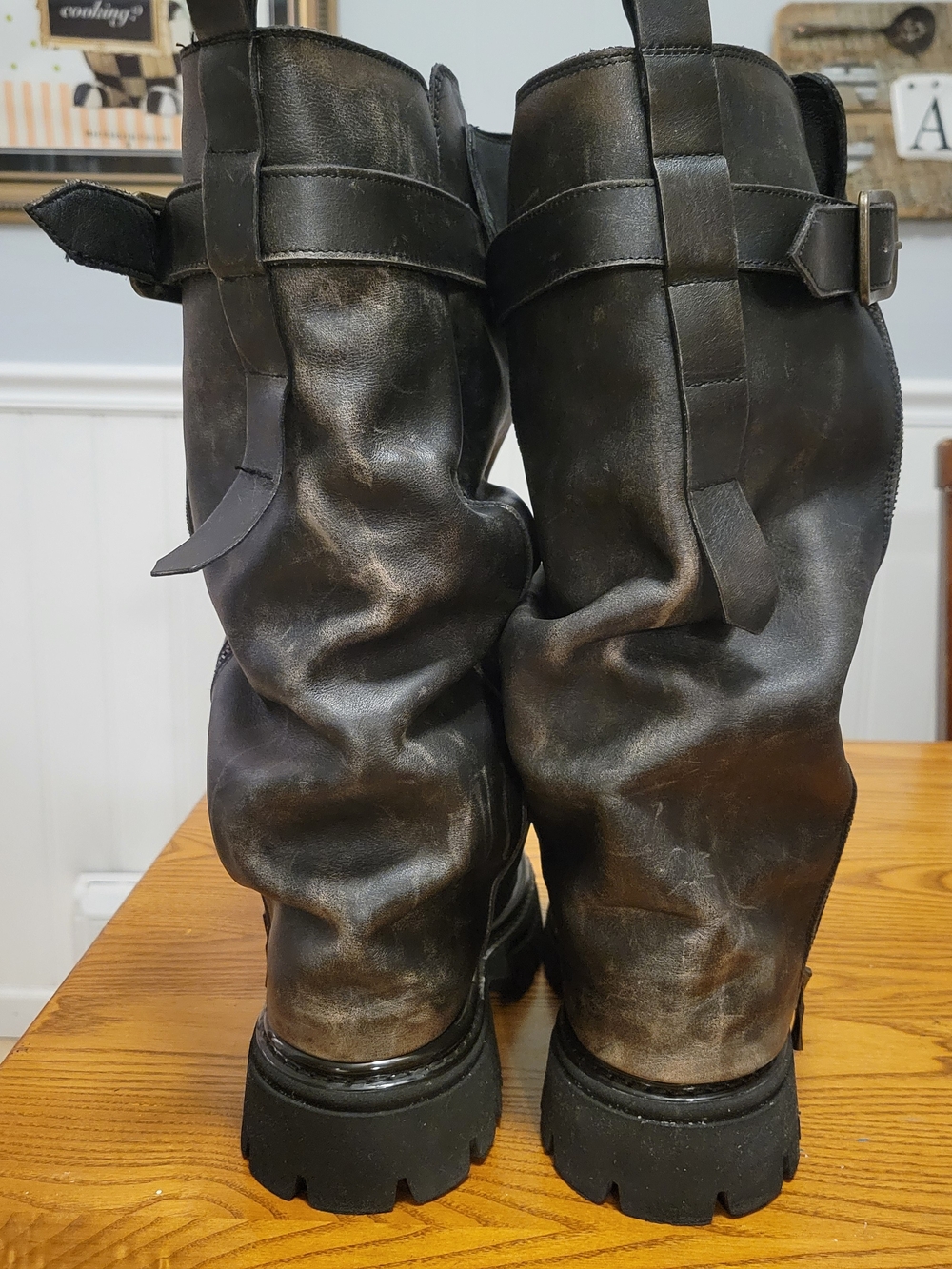 Copy -Free People Womens Brown Distressed Monarch Moto Boots Size EU 41 / US 10 - Picture 9 of 14